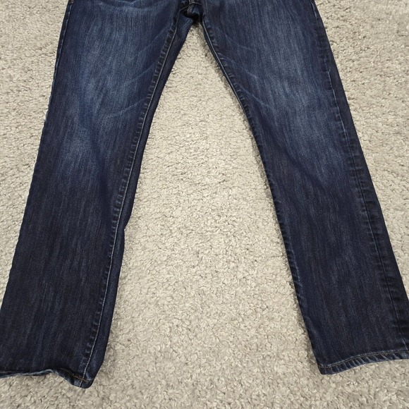 Mavi Jeans Mens 33x32 (Fits 31x30) Blue Slim Straight Low‎ Rise Dark Wash Denim - Picture 2 of 13